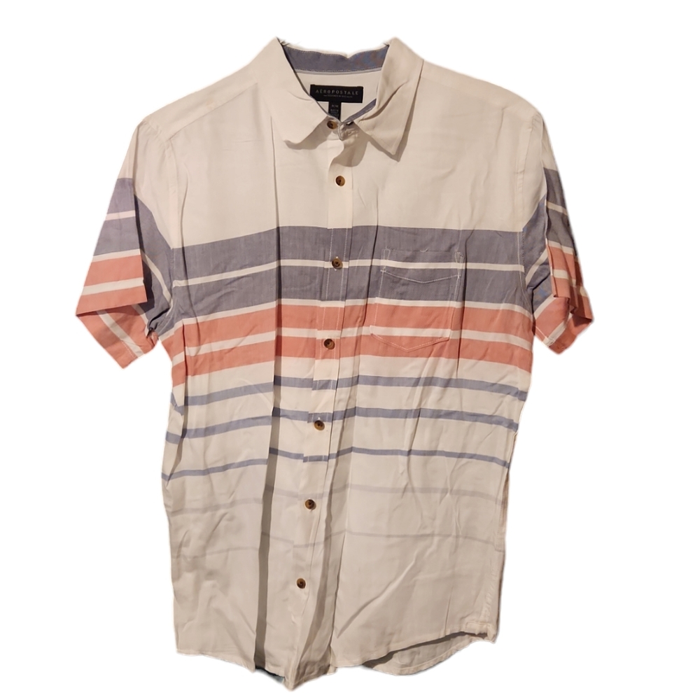 Aeropostale Men's Short sleeve button down shirt size M
